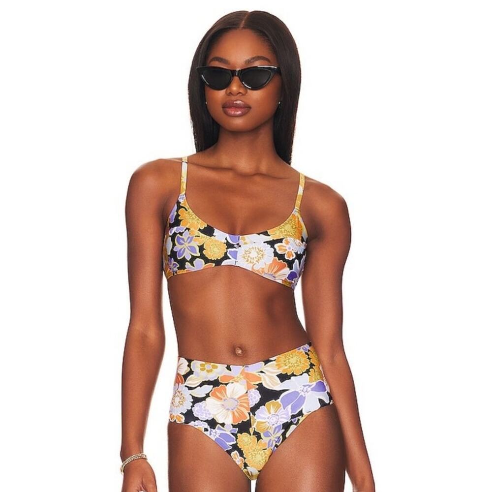 L*Space Fused Alec Bikini Top in Sugar and Spice Floral Size Small NWT